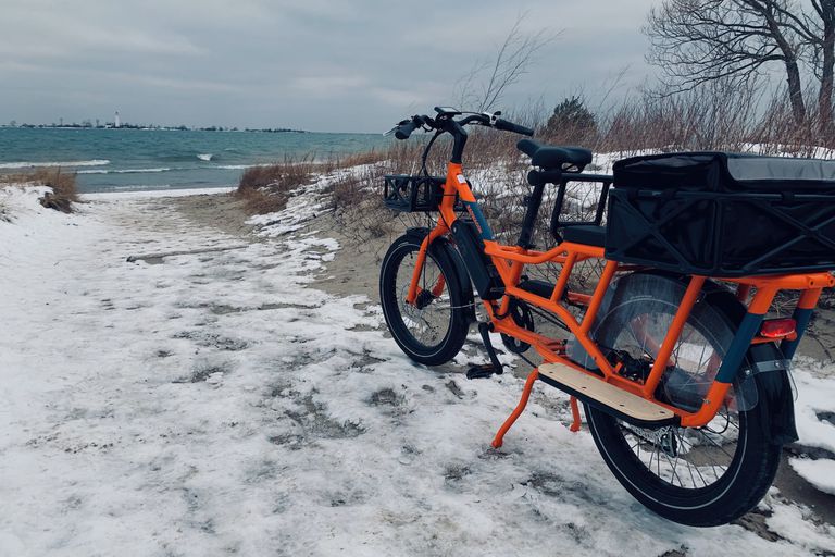冬天骑电动自行车