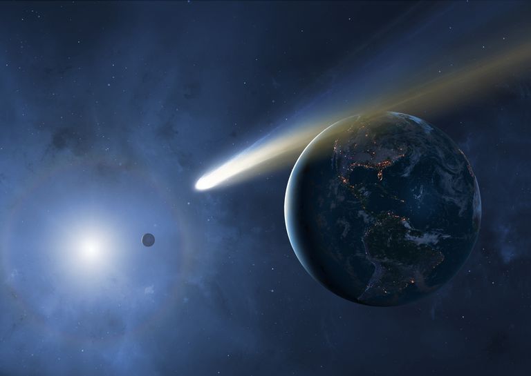 一颗小行星近距离掠过地球的插图